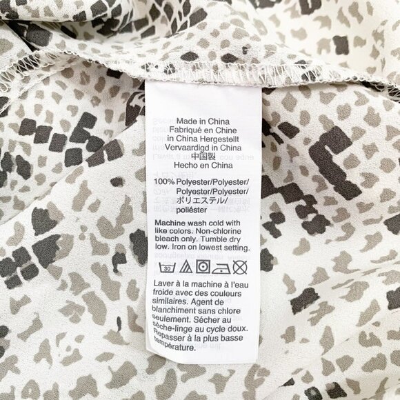 J. Crew snake print mock collar long sleeve lightweight full button front - S - Picture 7 of 10